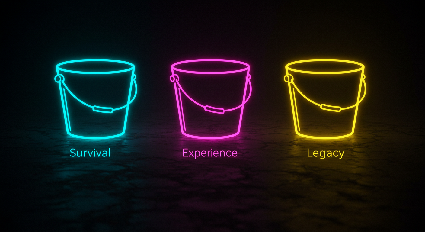 DIE WITH ZEROの資産を仕分ける3つのバケツ